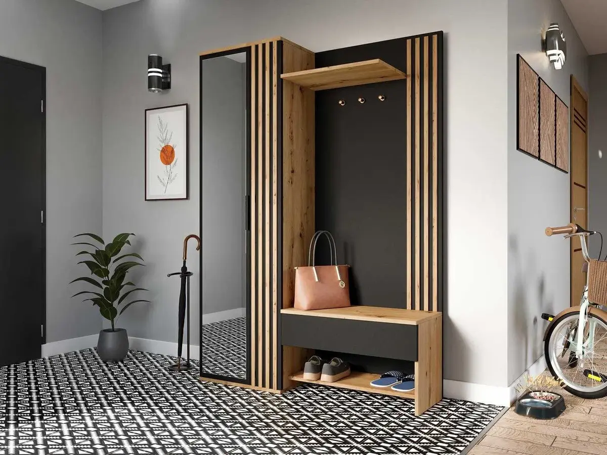 MILO HALLWAY SET WITH LAMELLAS - CJC Furniture